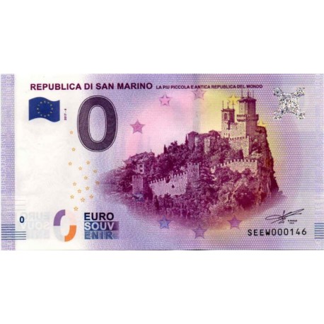 San Marino 2017 - 0 Euro banknote - Republica di San Marino - UNC