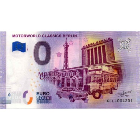 Germany 2019 - 0 Euro banknote - Motorworld Classics Berlin - UNC