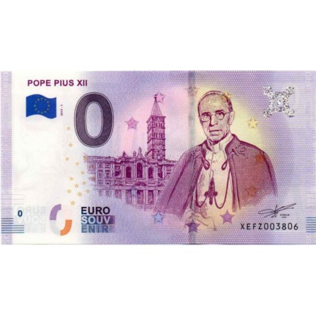 Germany 2019 - 0 Euro banknote - Pope Pius XII - UNC