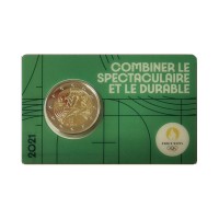 France 2021 - "Olympic Games 2024 Paris" - coincard (Green)