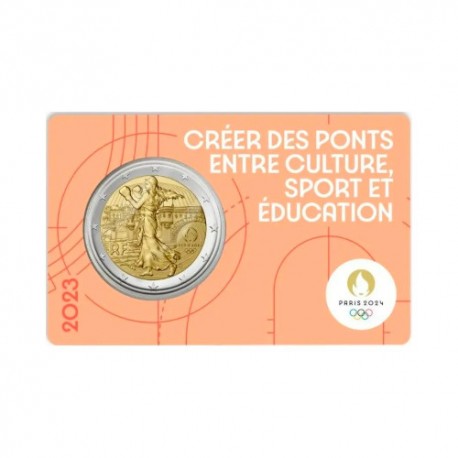 France 2023 - "Olympic Games 2024 Paris" - coincard (Red)