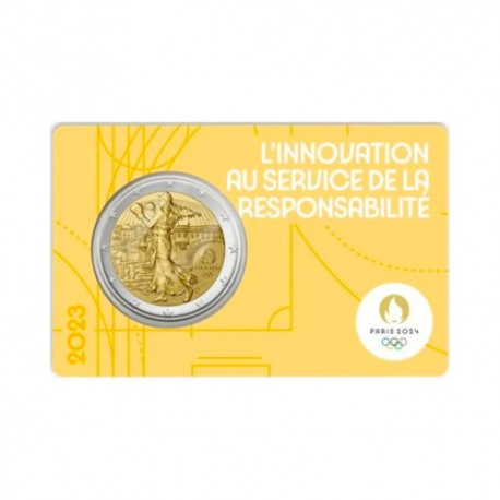 France 2023 - "Olympic Games 2024 Paris" - coincard (Yellow)