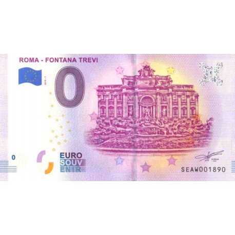 Italija 2019 - 0 Euro bankovec - Fontana Trevi - UNC