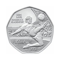 Austria 5 euro Silver 2008 - "Soccer coin 1" - UNC
