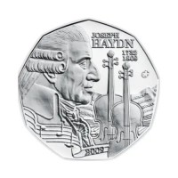 Avstrija 5 evro srebrnik 2009 - "Joseph Haydn" - UNC