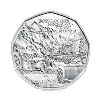 Avstrija 5 euro srebrnik 2010 - "Visokogorska cesta Grossglockner" - UNC