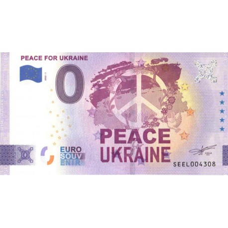 Italija 2022 - 0 Euro Bankovec - Peace for Ukraine - UNC