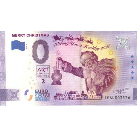 Malta 2020 - 0 Euro Bankovec - Merry Chistmas - UNC