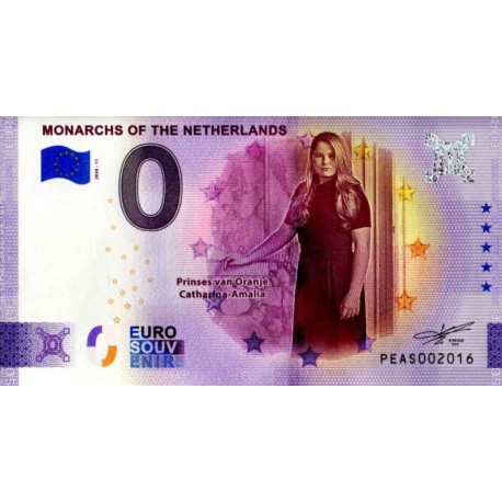 Nizozemska 2020- 0 Euro Bankovec - Monarchs Of The Netherlands - Catharina Amalia - UNC