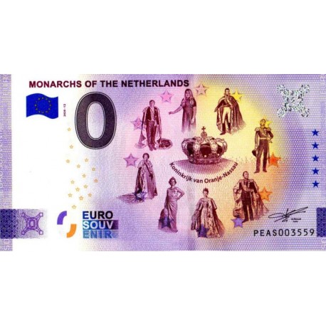 Nizozemska 2020- 0 Euro Bankovec - Monarchs Of The Netherlands - UNC