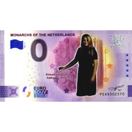 Nizozemska 2020- 0 Euro Bankovec - Monarchs Of The Netherlands - Catharina Amalia - barvni - UNC
