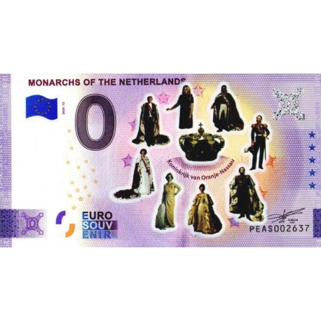 Nizozemska 2020- 0 Euro Bankovec - Monarchs Of The Netherlands - barvni - UNC