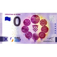 Hrvaška 2022 - 0 Euro bankovec - Croatian 25 kuna - UNC