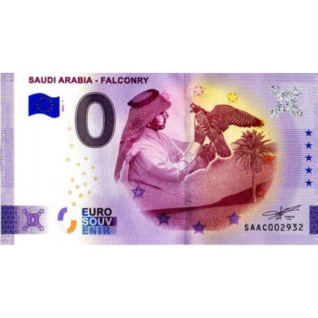 Savdska Arabija 2021 - 0 Euro Bankovec - Saudi Arabia - Falconry - UNC