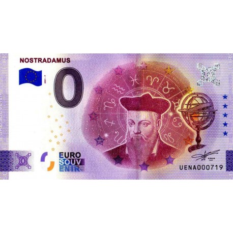 France 2021 - 0 Euro Banknote - Nostradamus - UNC