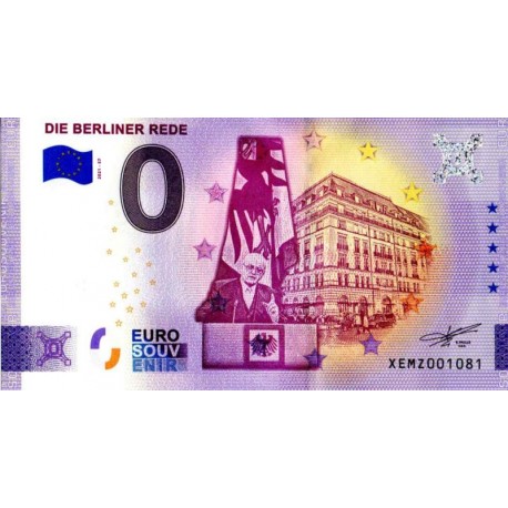 Germany 2021 - 0 Euro Banknote - Die Berliner Rede - UNC