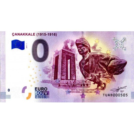 Turkey 2019 - 0 Euro Banknote - Canakkale 1915-1916 - UNC