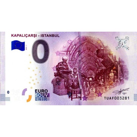 Turčija 2019 - 0 Euro bankovec - Kapalicarsi - Istanbul - UNC