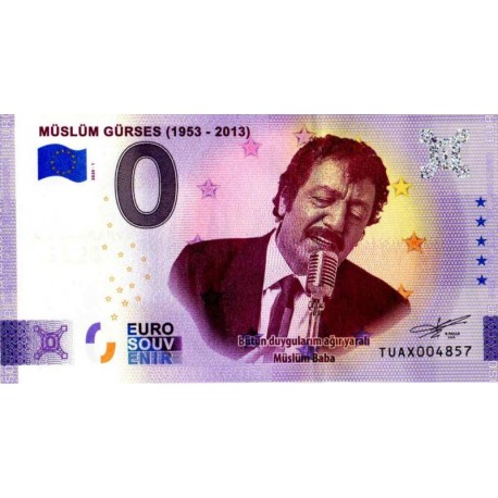 Turčija 2020 - 0 Euro bankovec - Muslum Gurses 1953-2013 - UNC