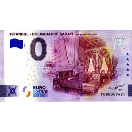 Turčija 2022 - 0 Euro bankovec - Istanbul Dolmabahce Sarayi - UNC