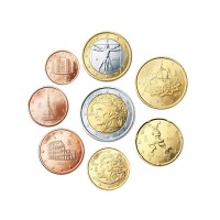 Italija 2002 1 cent - 2 evro set - UNC