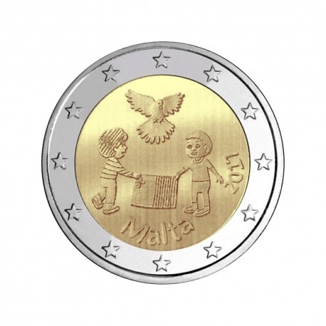 Malta 2017 UNC 2 Euro Commemorative coin /"Peace/"